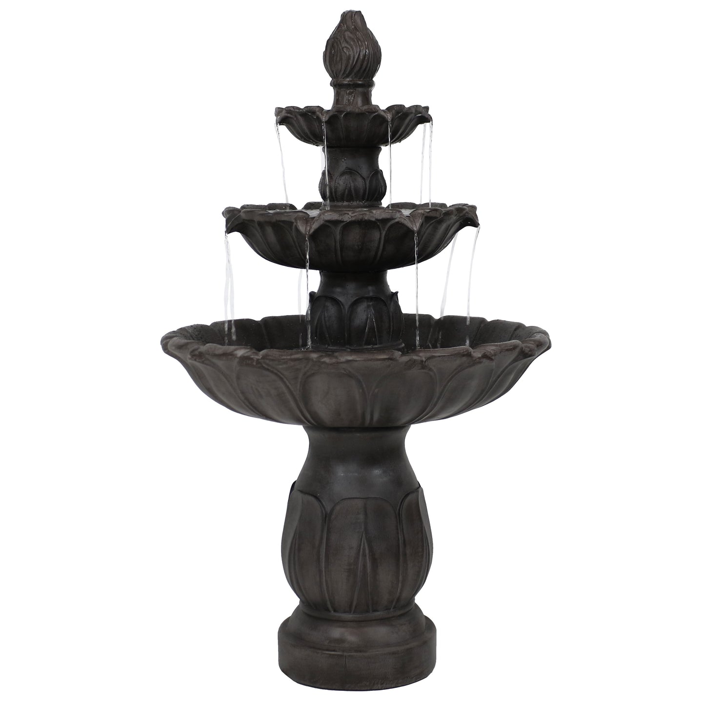 46" Dark Brown Polyresin Garden Art-0