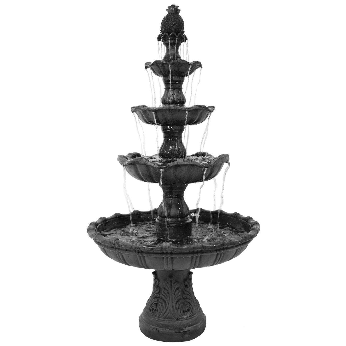 80" Black Polyresin Garden Art-1