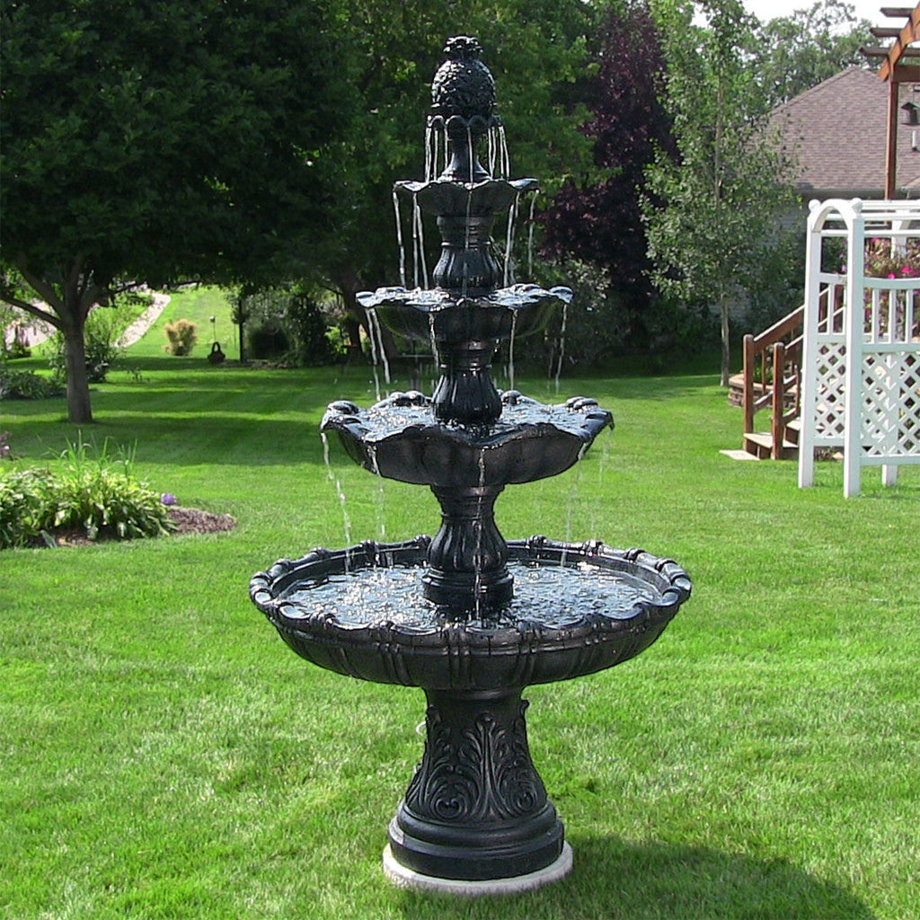 80" Black Polyresin Garden Art-4