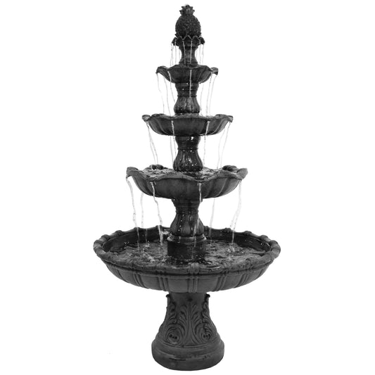 80" Black Polyresin Garden Art-0